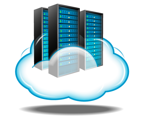 Cloud server hosting illustration